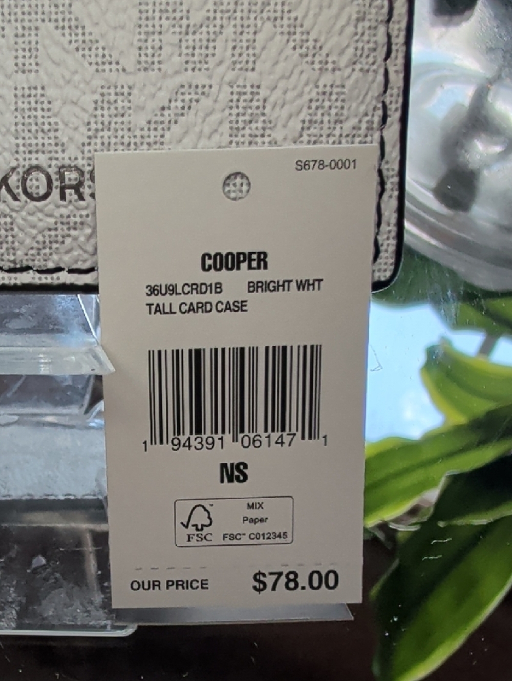 Michael Kors Cooper Signature Logo Tall Card Case NWT - Picture 5 of 6
